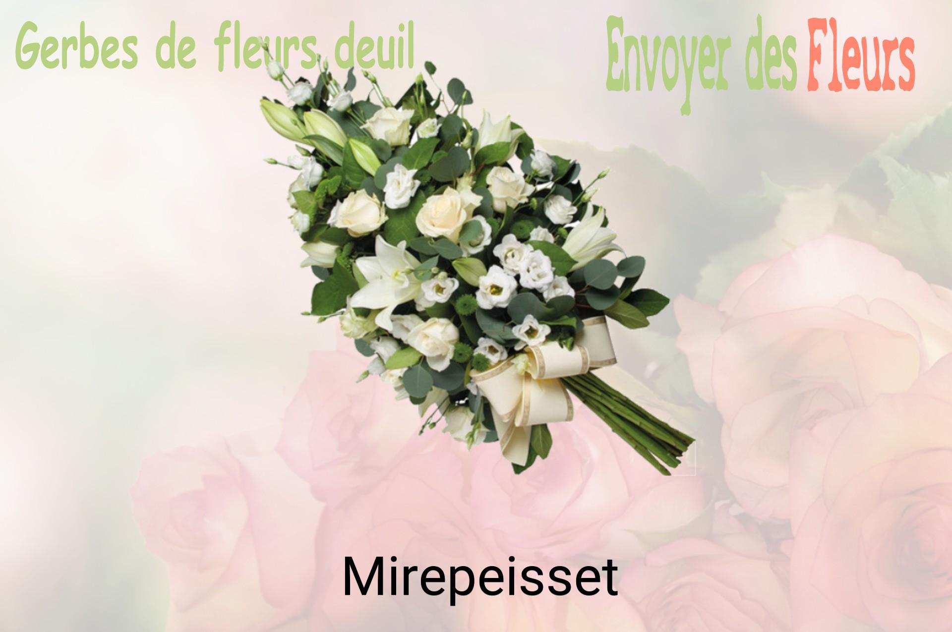 Gerbe de fleurs de deuil livrée à Mirepeisset